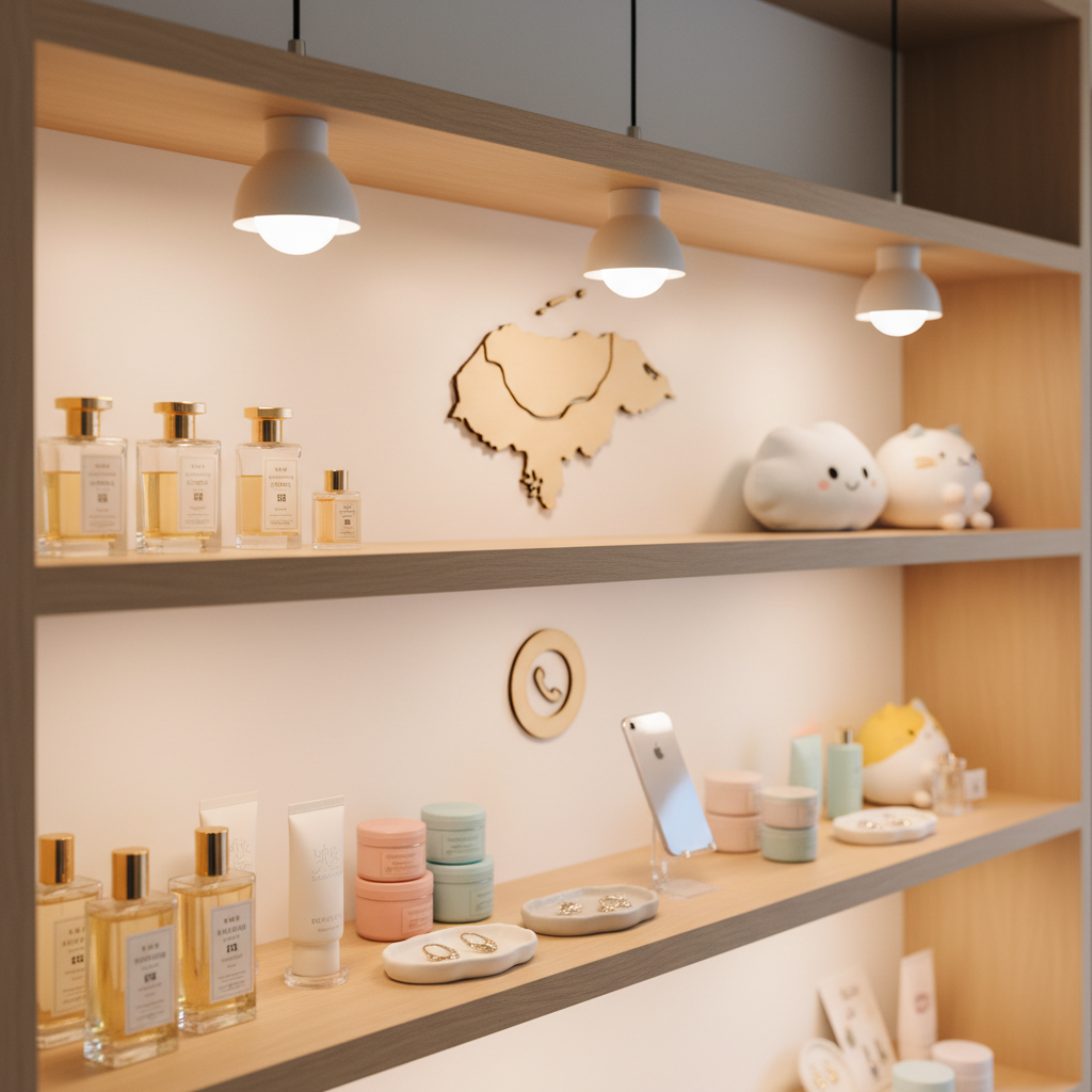 Kaffu Shop boutique display shelf